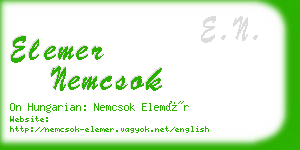 elemer nemcsok business card